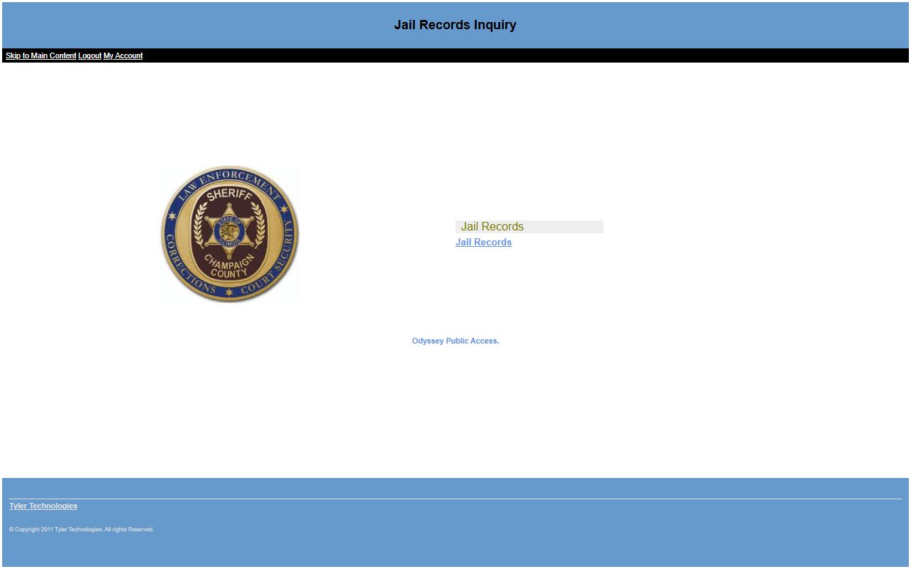 Champaign inmate population jail search portal via Champaign County