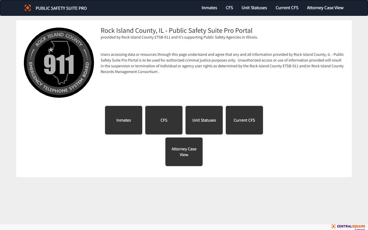 Rock Island County Zuercher Portal for inmate population search