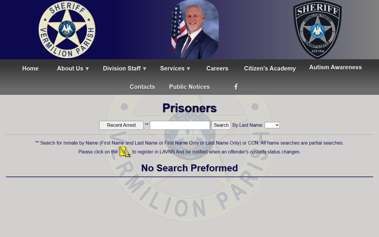 Vermilion County inmate population prisoners page